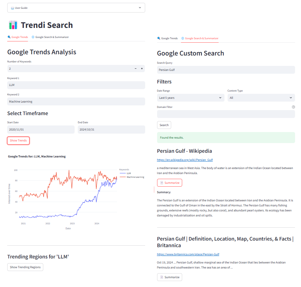 Trendi Search APP